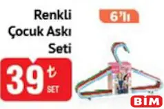 RENKLİ ÇOCUK ASKI SETİ 6'LI fiyat ve kampanya bilgisi